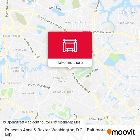 Princess Anne & Baxter map