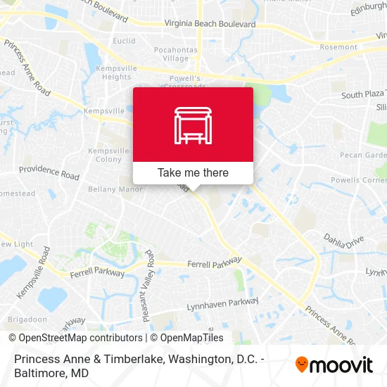 Princess Anne & Timberlake map