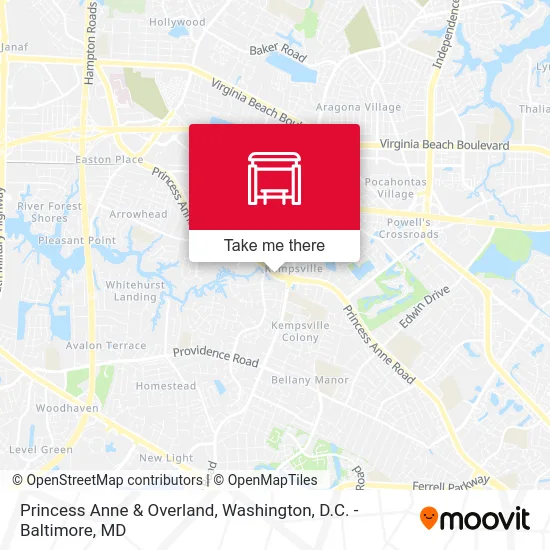 Princess Anne & Overland map