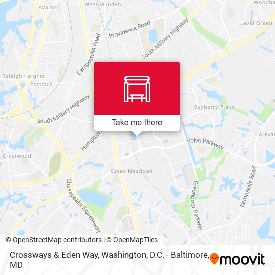 Crossways & Eden Way map