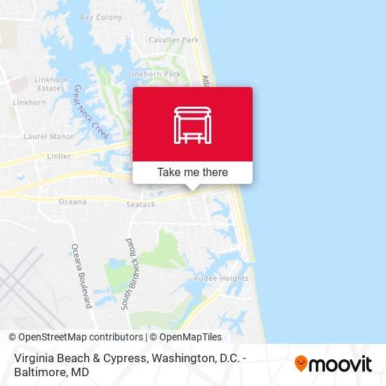Virginia Beach & Cypress map