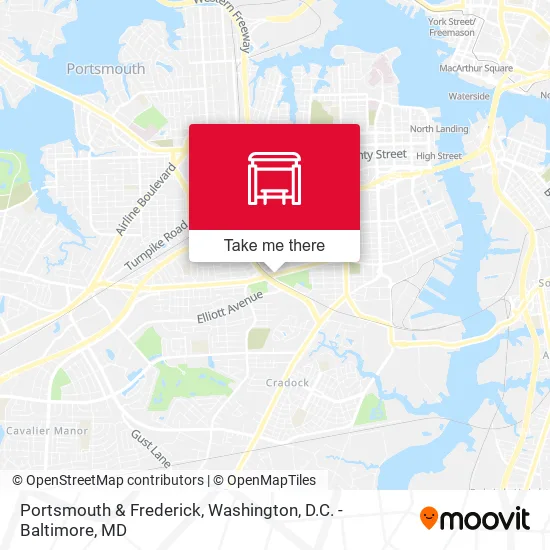 Portsmouth & Frederick map