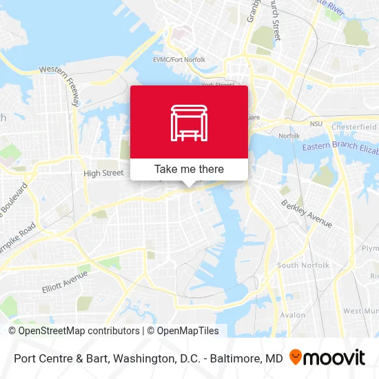 Port Centre & Bart map