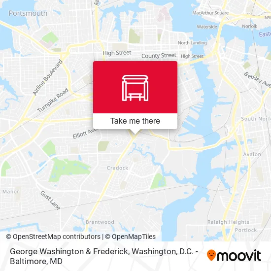 George Washington & Frederick map