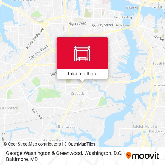 George Washington & Greenwood map