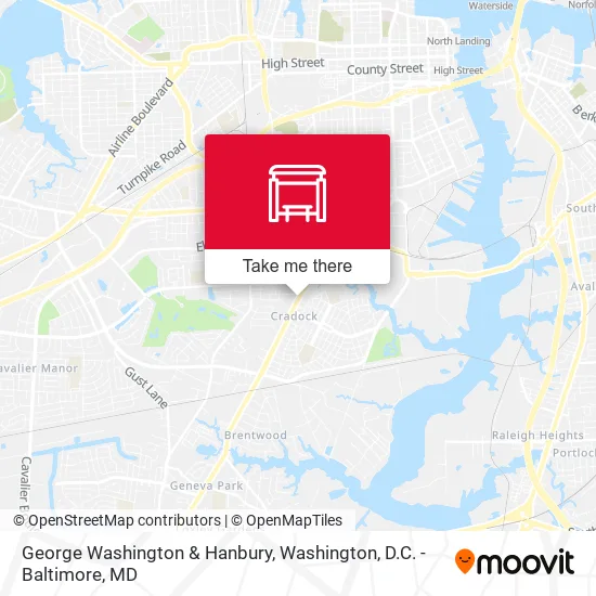 George Washington & Hanbury map