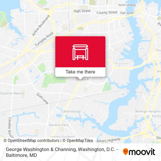 George Washington & Channing map