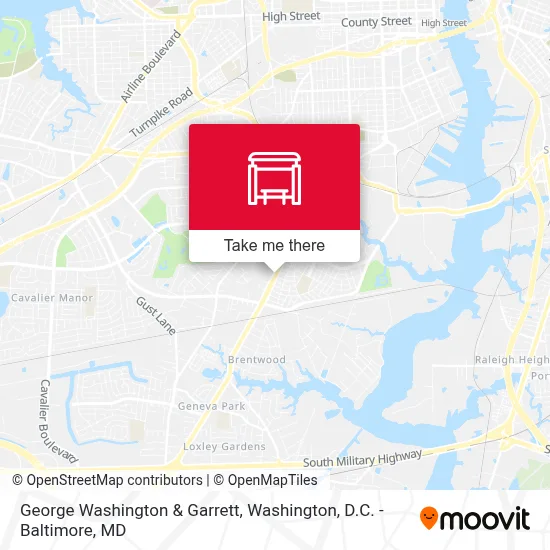 George Washington & Garrett map