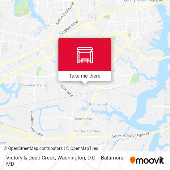 Victory & Deep Creek map