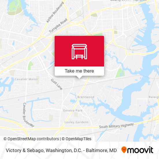 Victory & Sebago map