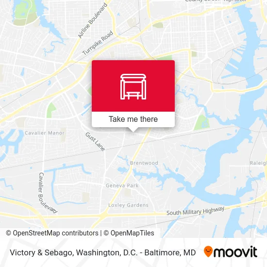 Victory & Sebago map