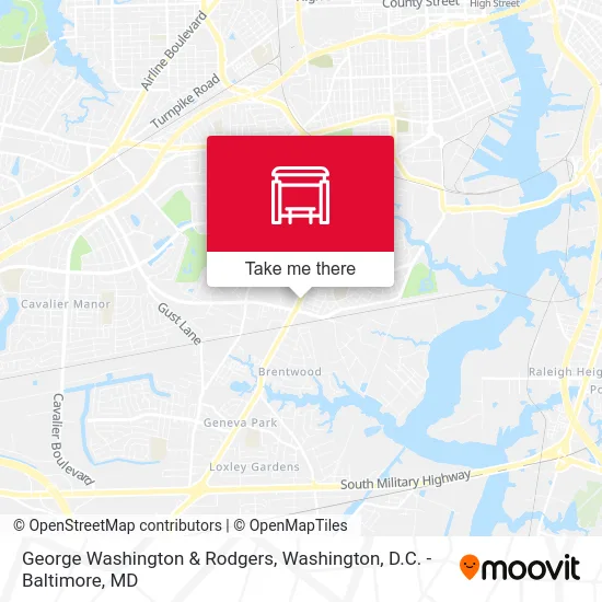 George Washington & Rodgers map