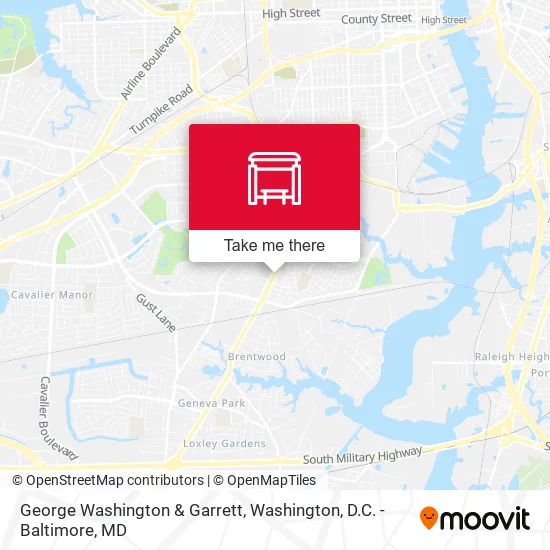 George Washington & Garrett map