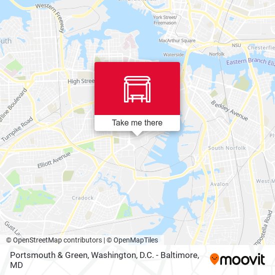 Mapa de Portsmouth & Green