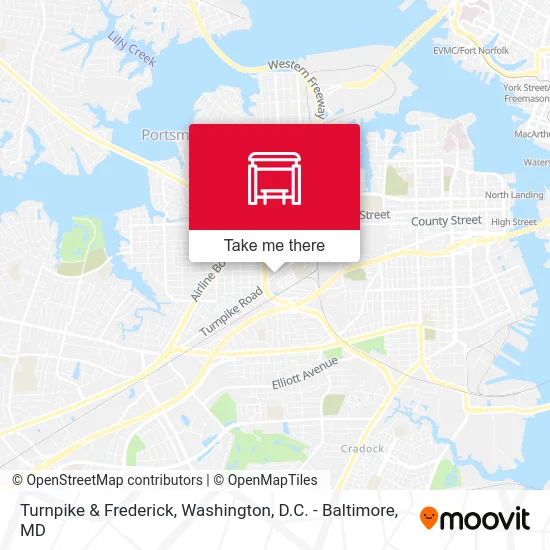 Turnpike & Frederick map