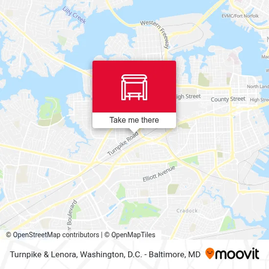 Turnpike & Lenora map
