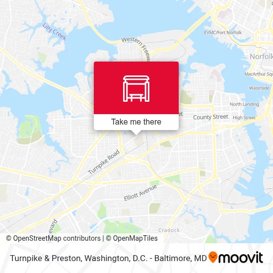 Turnpike & Preston map