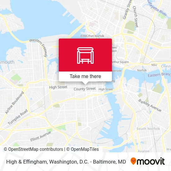 High & Effingham map