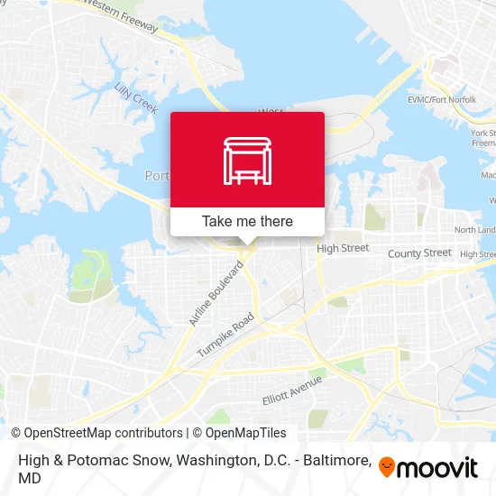 High & Potomac Snow map