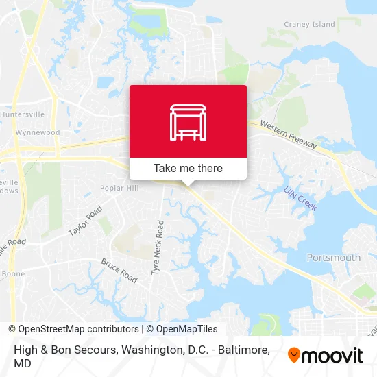 High & Bon Secours map