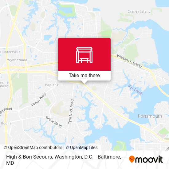 High & Bon Secours map