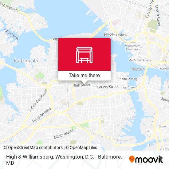 High & Williamsburg map
