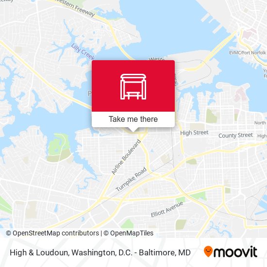High & Loudoun map