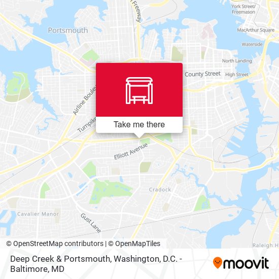 Deep Creek & Portsmouth map