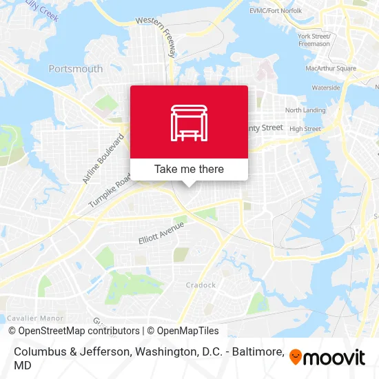 Columbus & Jefferson map