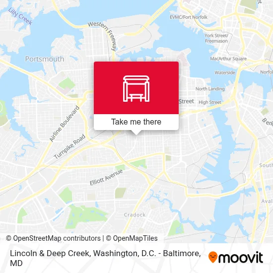 Lincoln & Deep Creek map