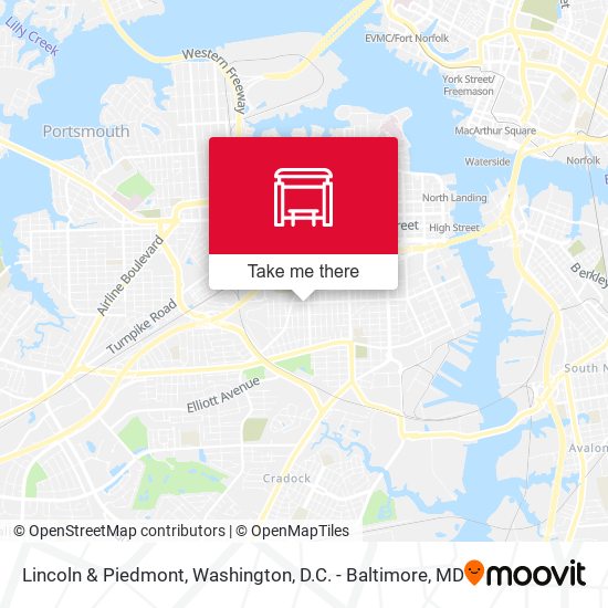Lincoln & Piedmont map