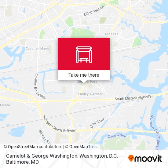 Camelot & George Washington map