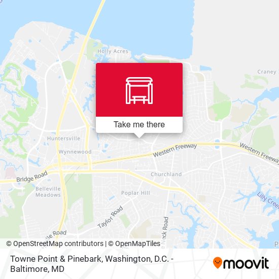 Towne Point & Pinebark map