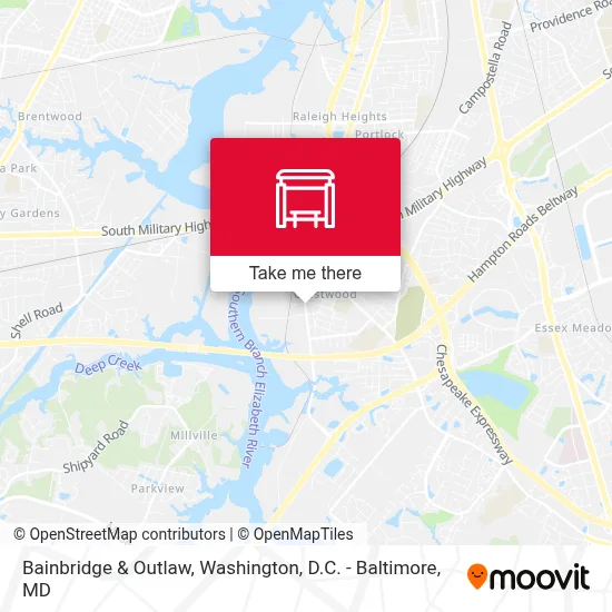 Bainbridge & Outlaw map