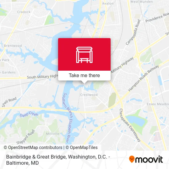 Bainbridge & Great Bridge map