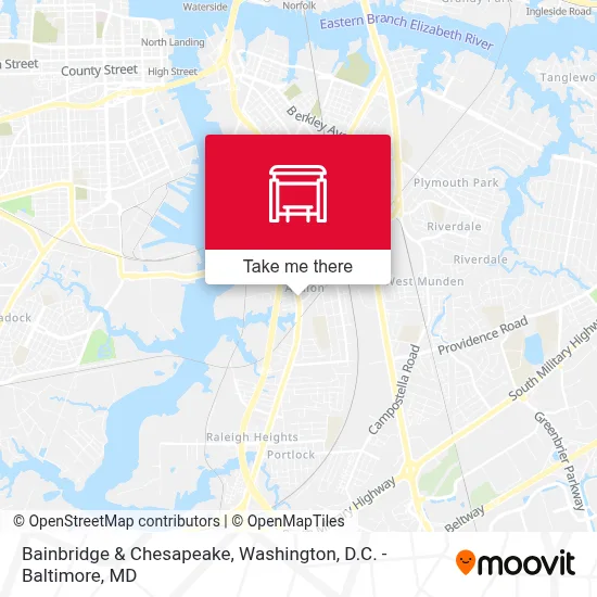 Bainbridge & Chesapeake map