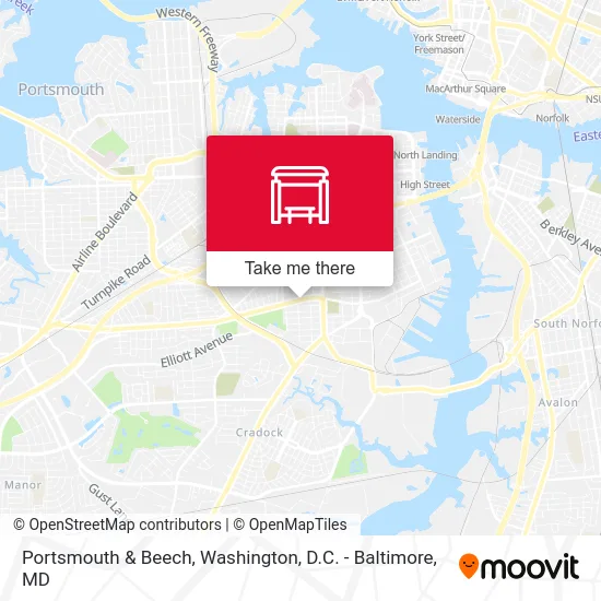 Portsmouth & Beech map