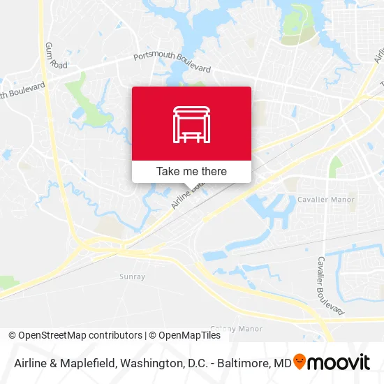 Airline & Maplefield map