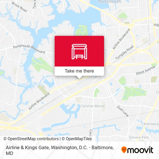 Airline & Kings Gate map