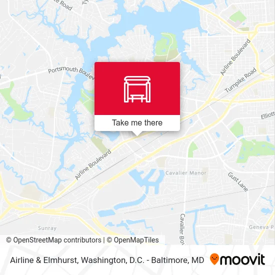 Airline & Elmhurst map