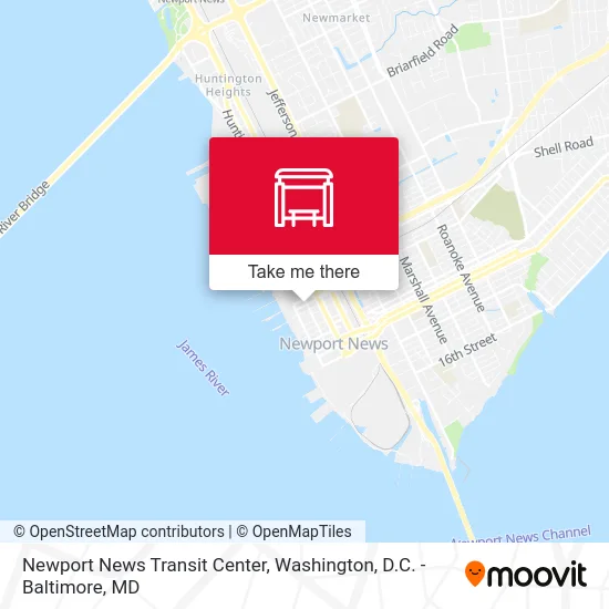 Newport News Transit Center map