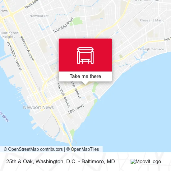 25th & Oak map