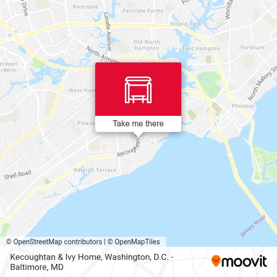 Kecoughtan & Ivy Home map