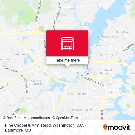Pine Chapel & Armistead map