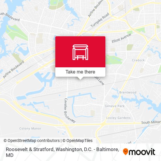 Roosevelt & Stratford map