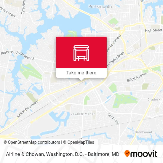 Airline & Chowan map