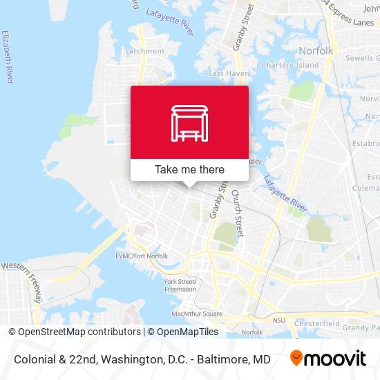 Colonial & 22nd map