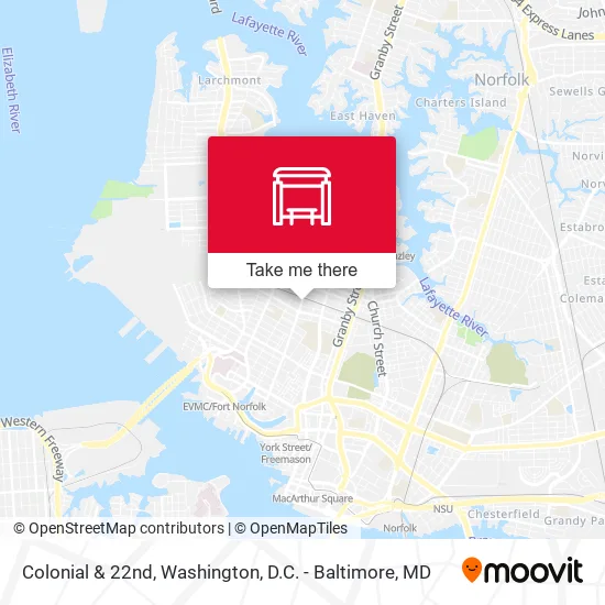Colonial & 22nd map