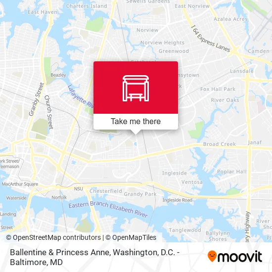 Ballentine & Princess Anne map