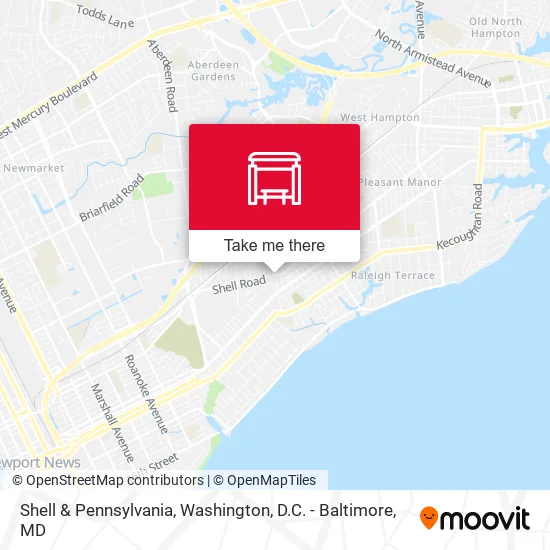 Shell & Pennsylvania map